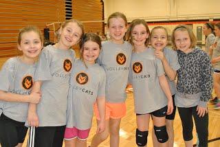 Members of the volleycats team
