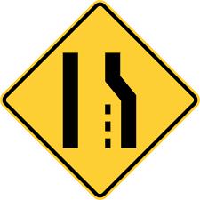 Merge traffic sign