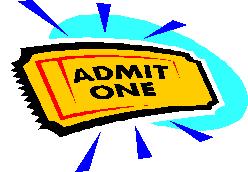 Ticket graphic says Admit One