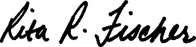 Rita R. Fischer's signature
